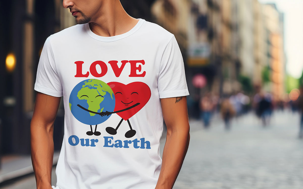 sustainability valentine t-shirt design idea