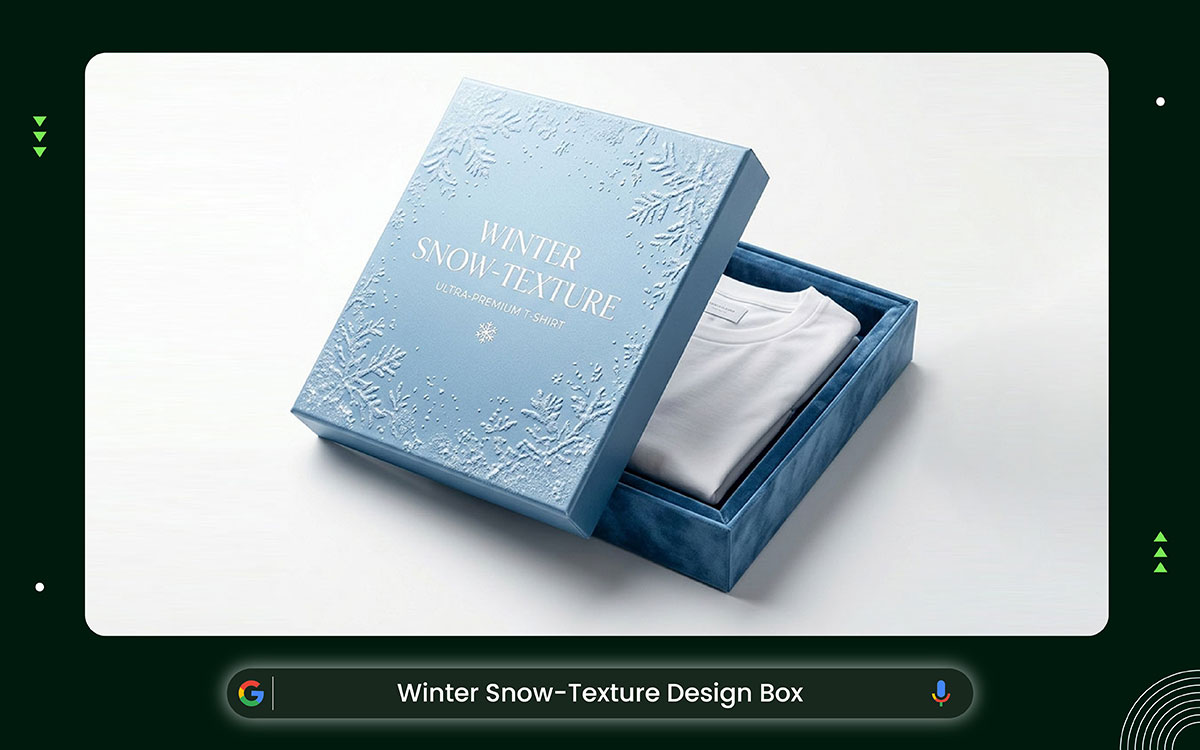 winter t-shirt packaging design idea