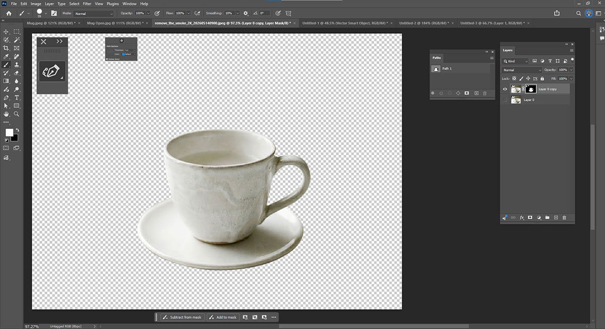 create a clipping path in Photoshop