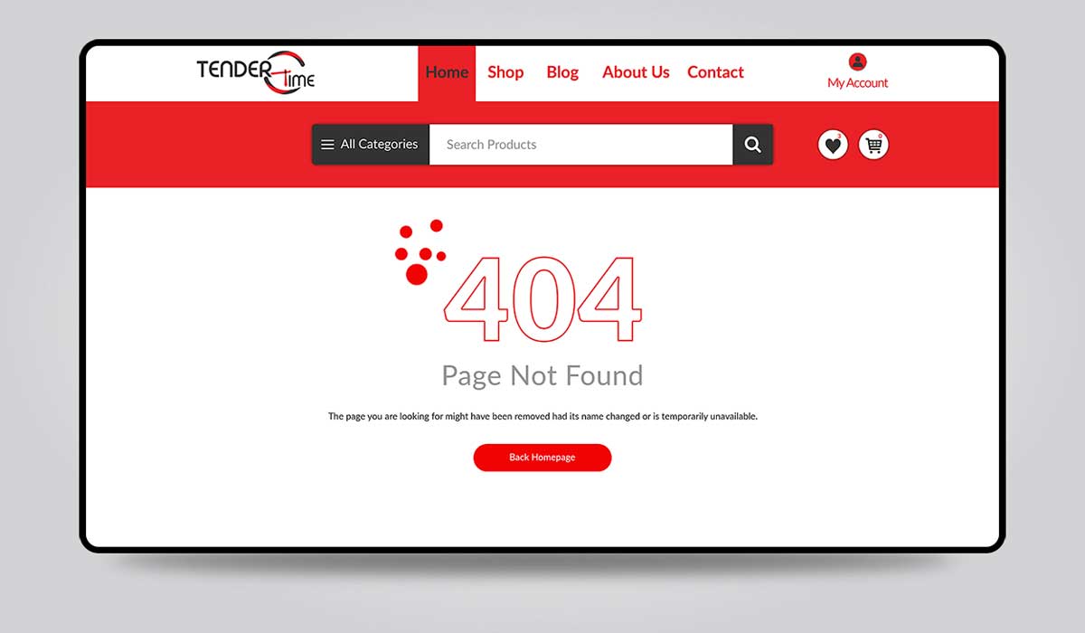 404 page design