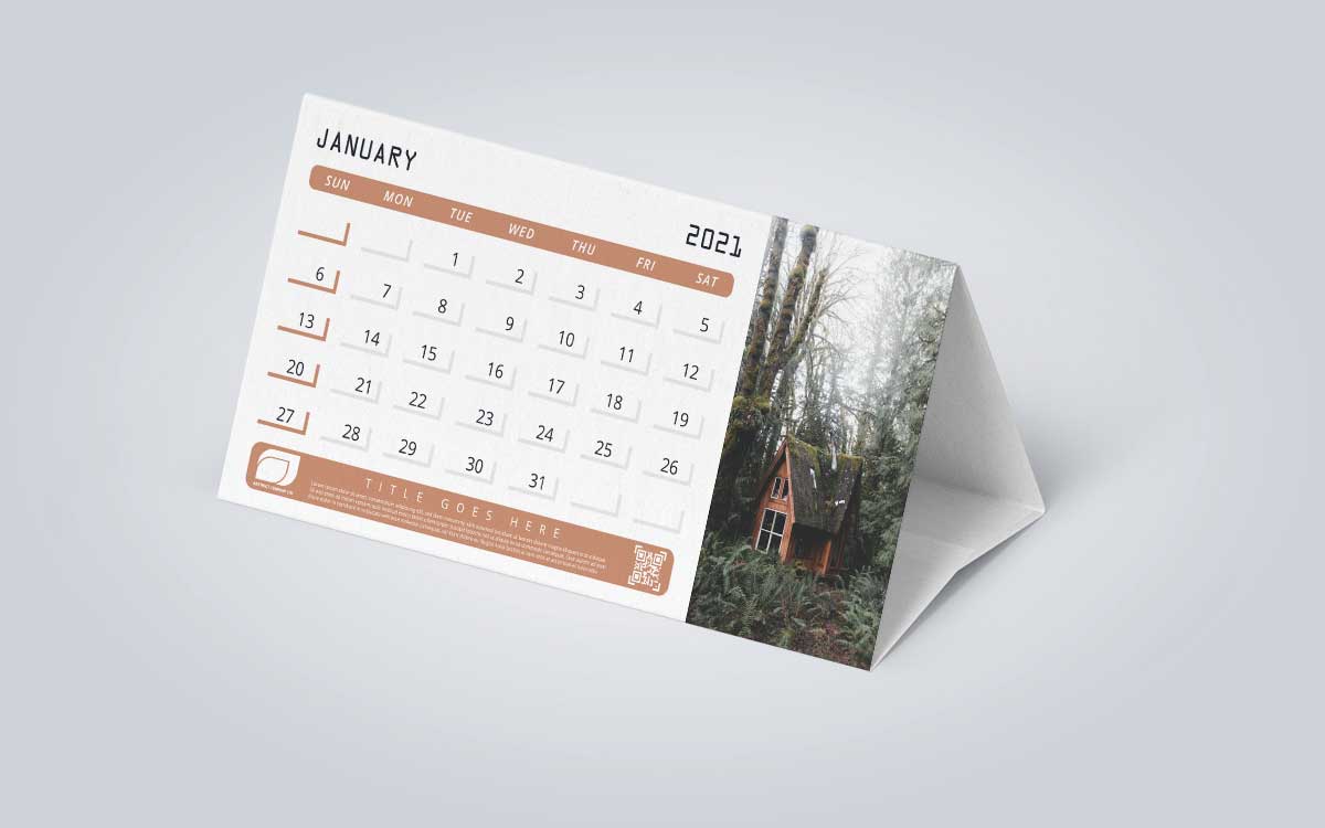 desk calendar design