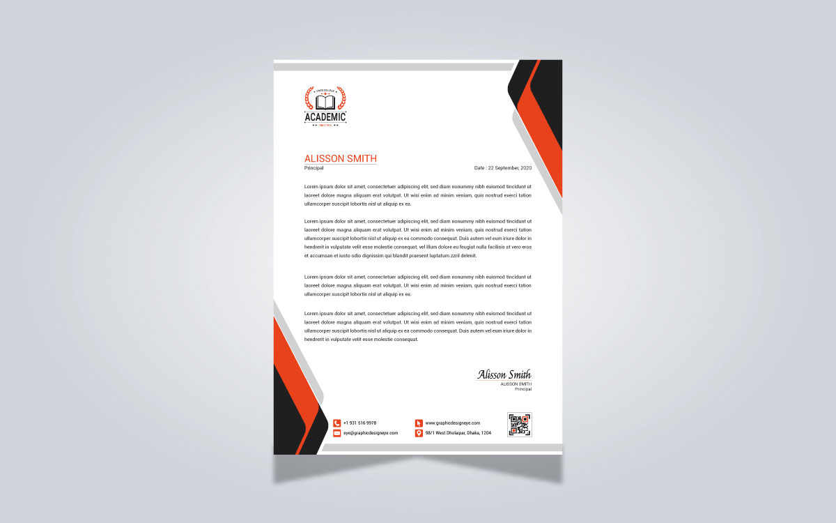 educational letterhead design