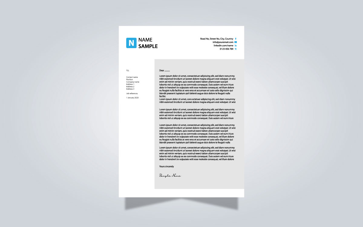 financial letterhead design