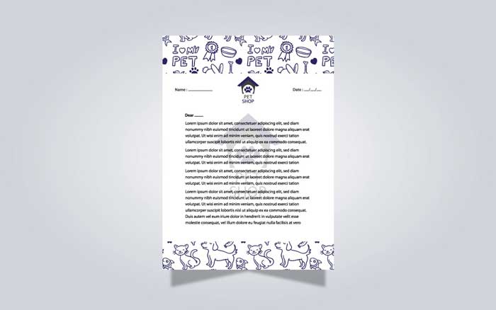 letterhead design for pet product