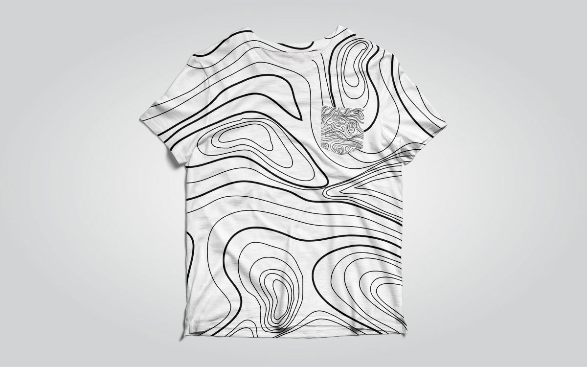 vector line artwork t-shirt