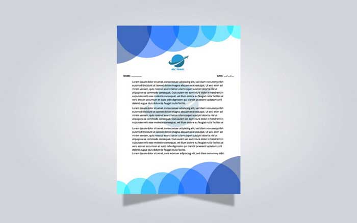 travel agency letterhead design