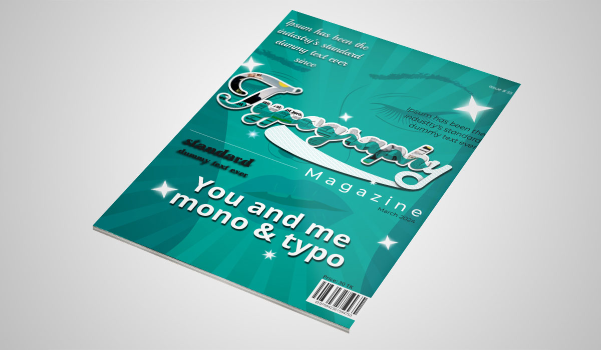 typography based magazine cover