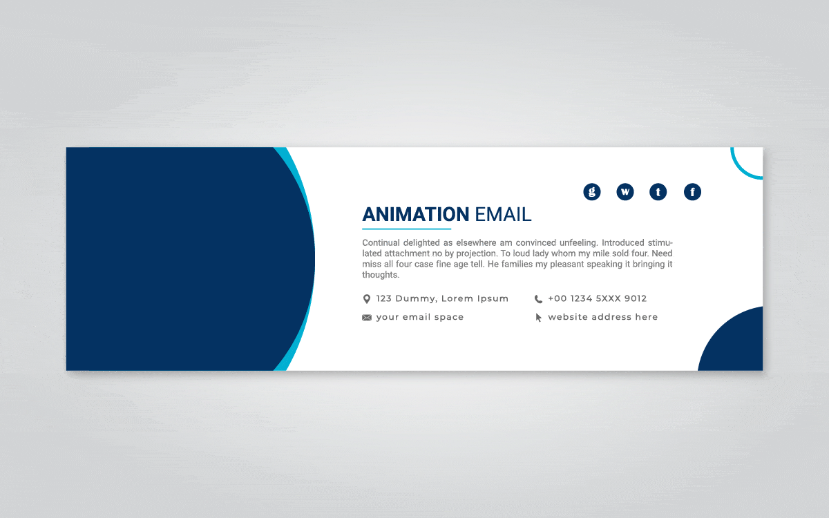 animation email signature design