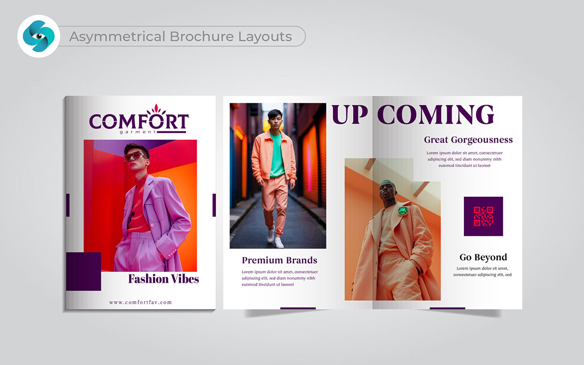 asymmetrical brochure design ideas