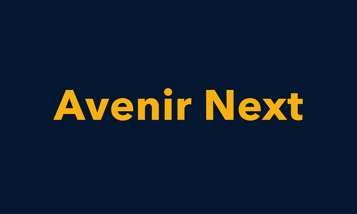 Avenir next font for logo design