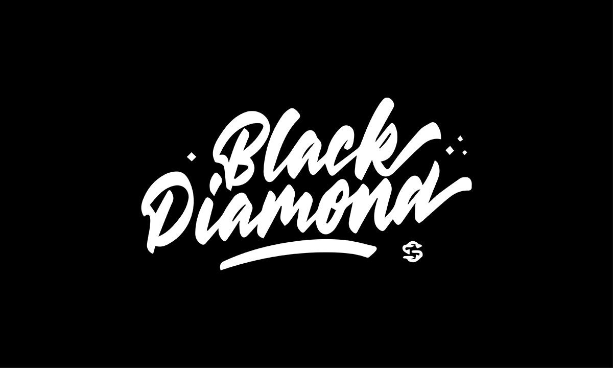 Black diamond font for logo design