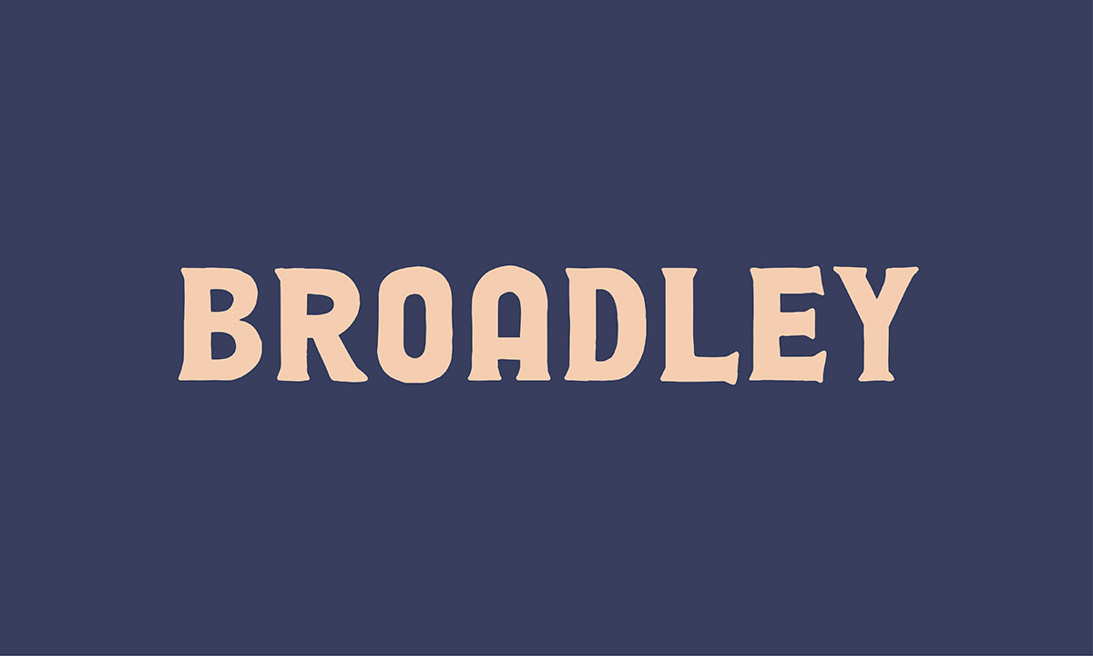 Broadley font for logo design