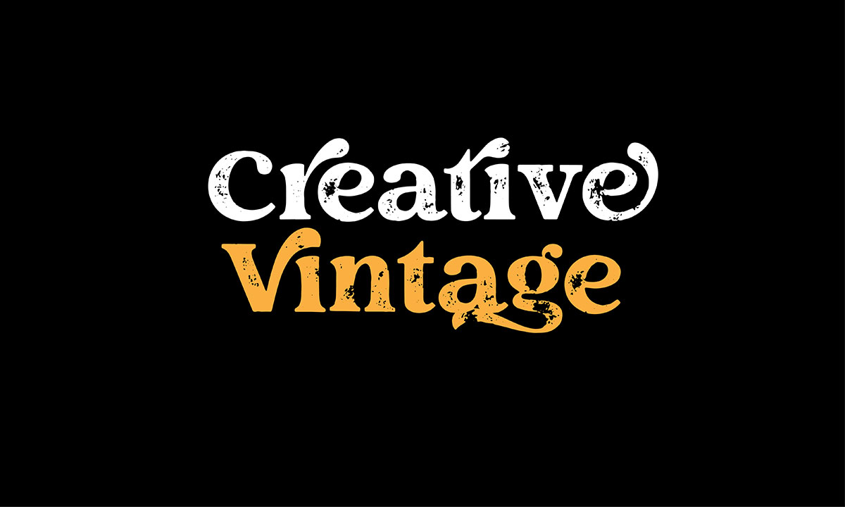 Creative vintage font for logo design