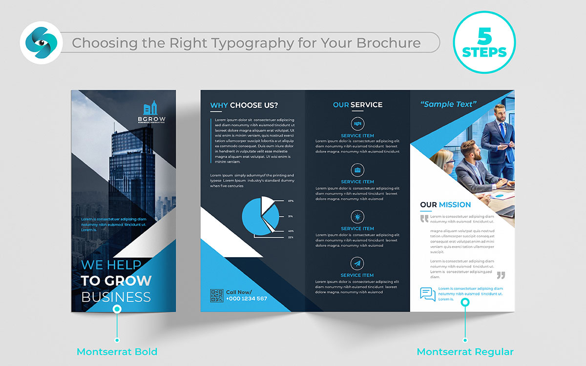 choose the right typography for brochure design