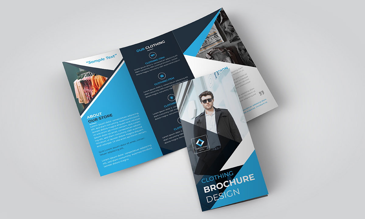 clothing store brochure design