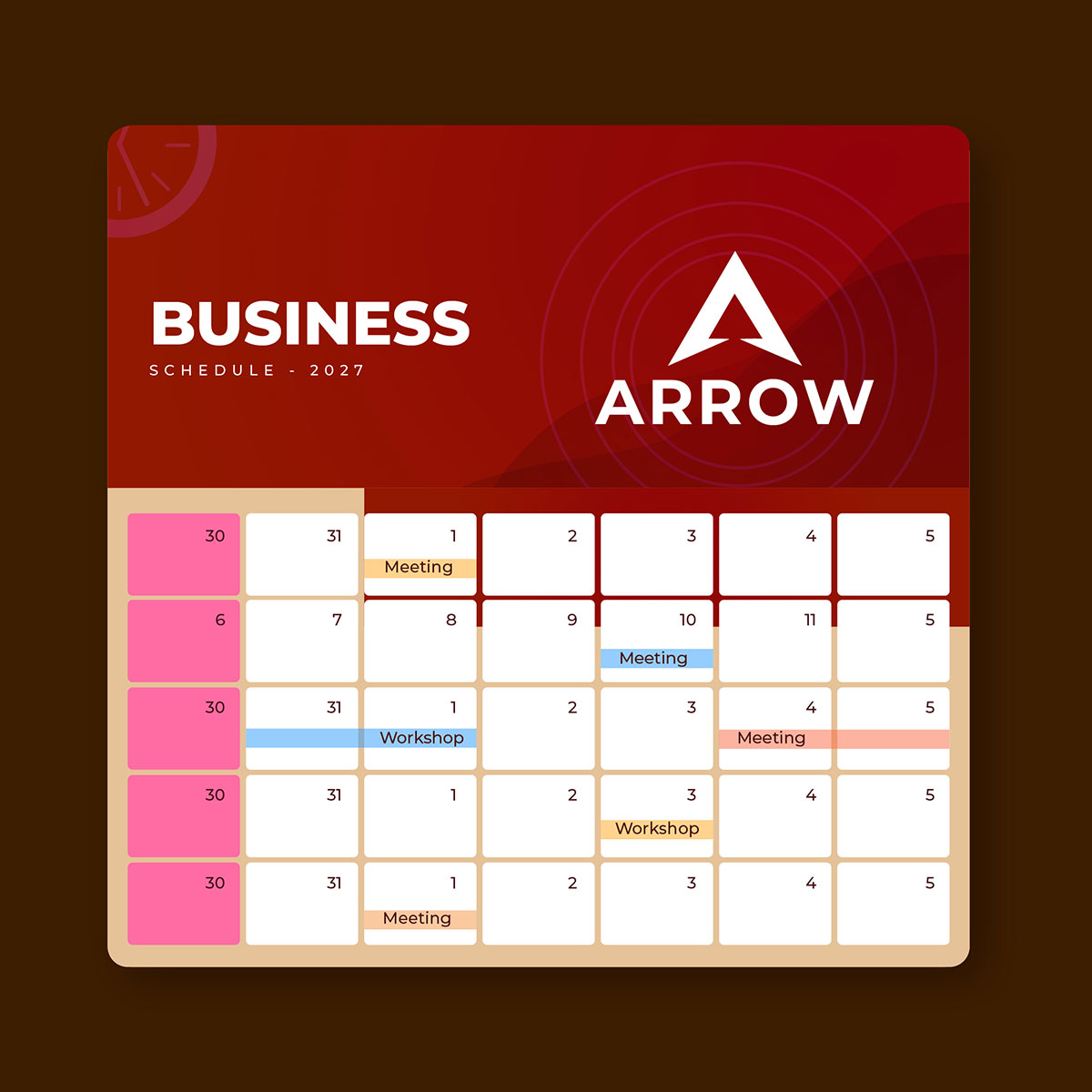 content calendar design