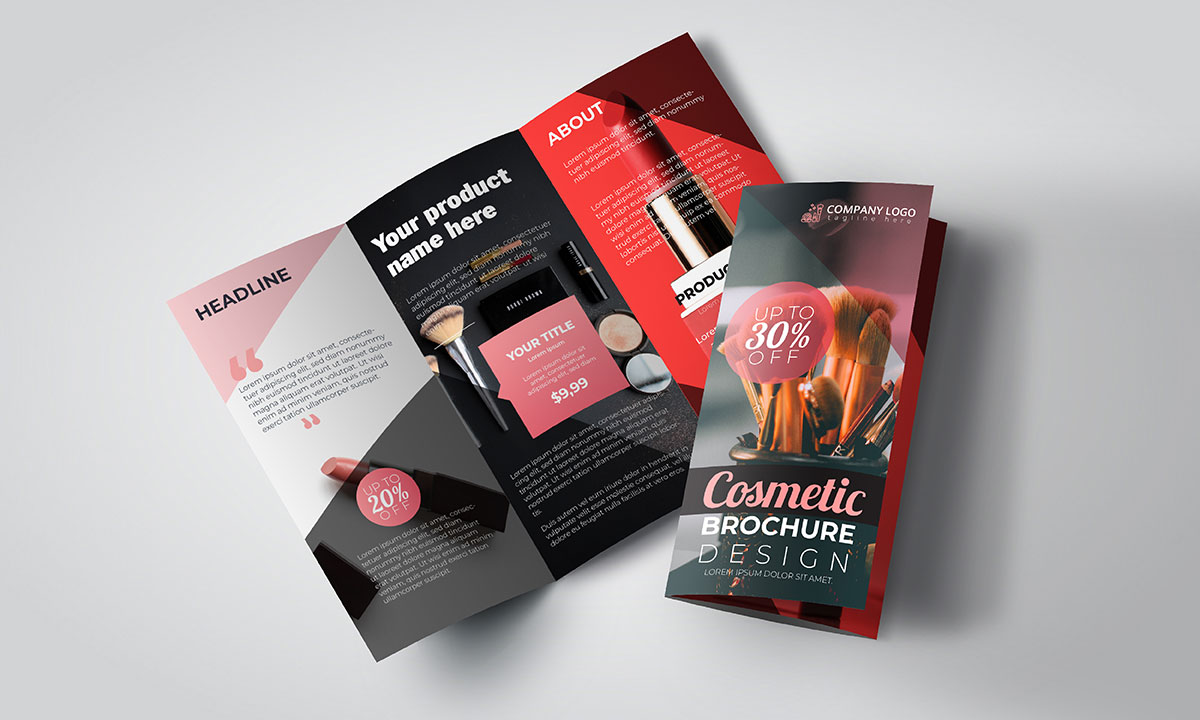 cosmetic brochure design