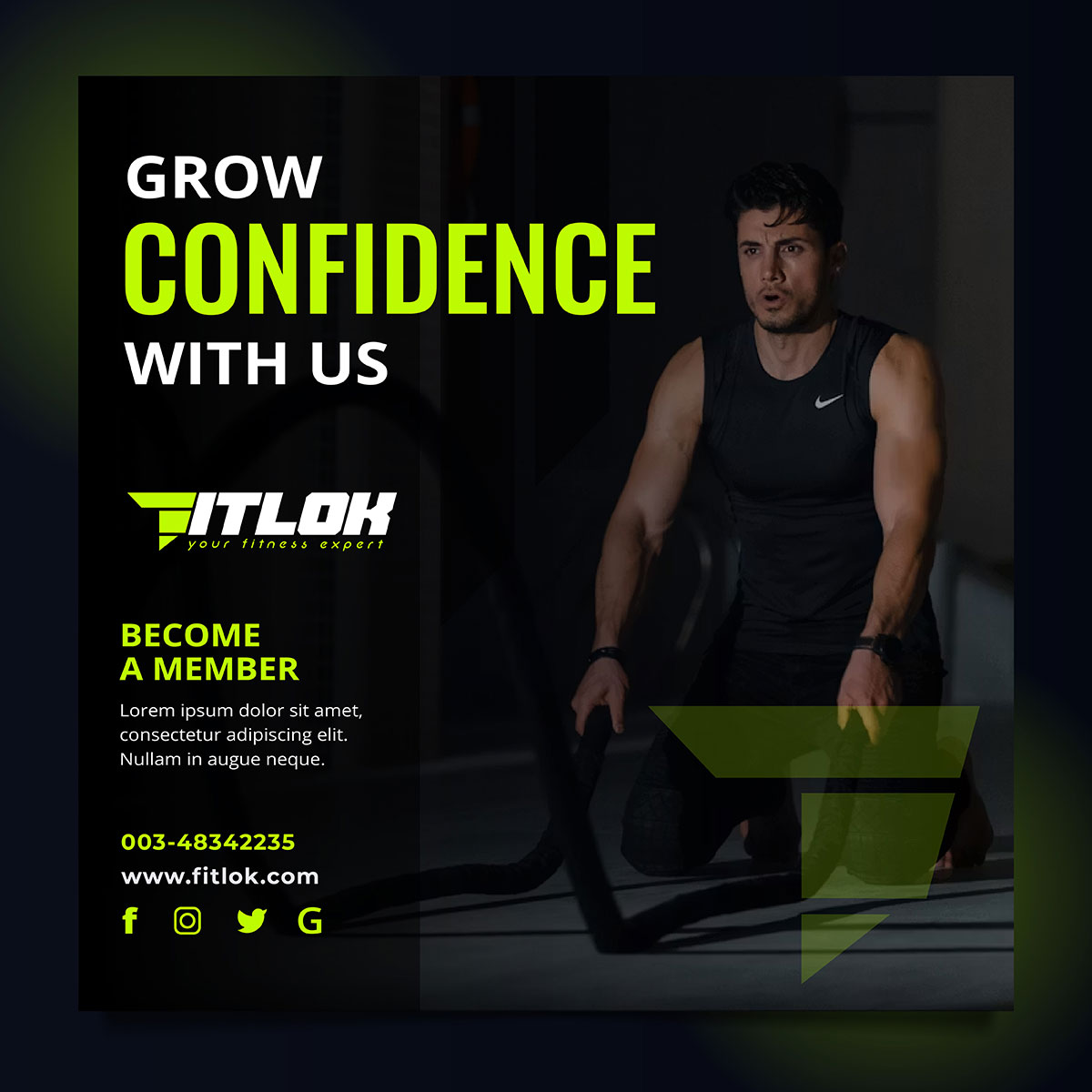 social media graphic design for fitness and wellness