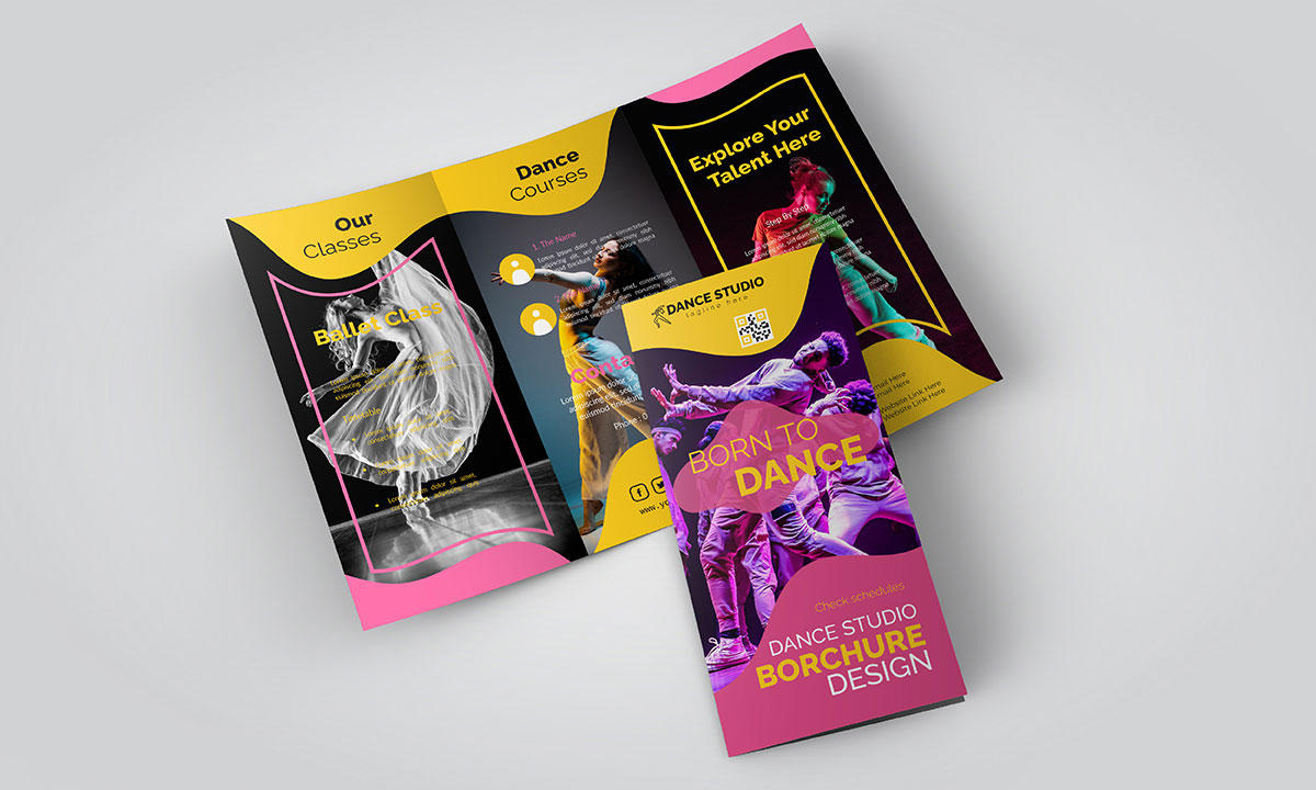 dance studio brochure design