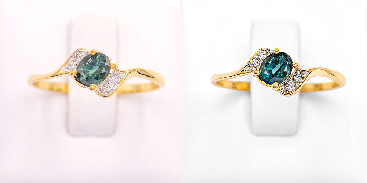 Diamond ring retouching