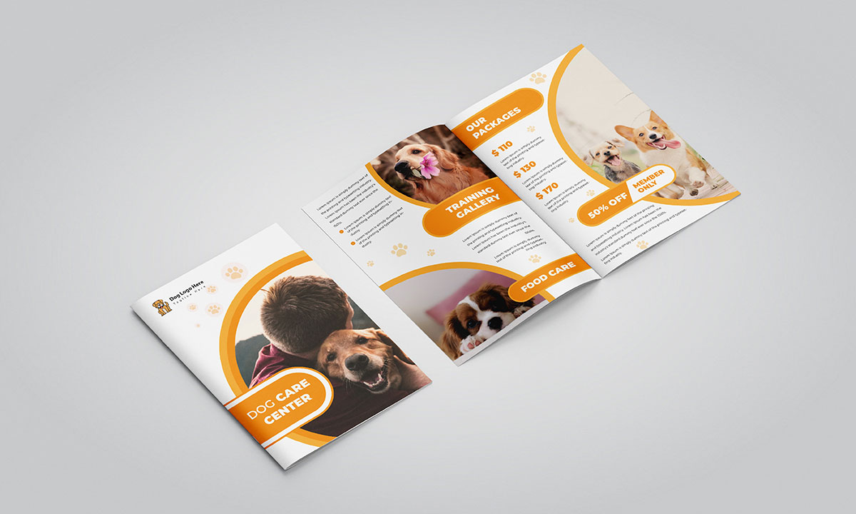 dog brochure design