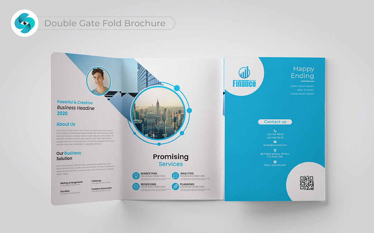 double get fold brochure design ideas