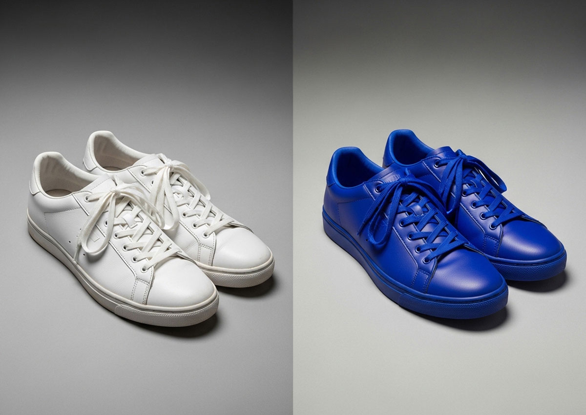 footwear color change