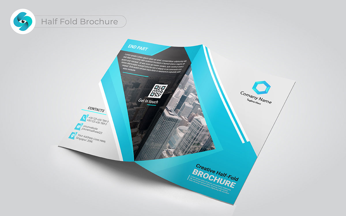 half fold brochure design ideas