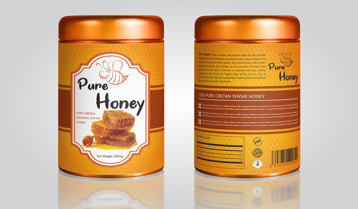 honey label design