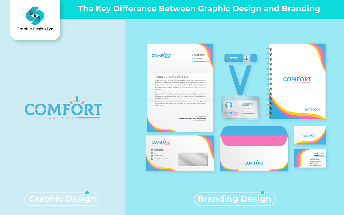 key difference between graphic design and branding