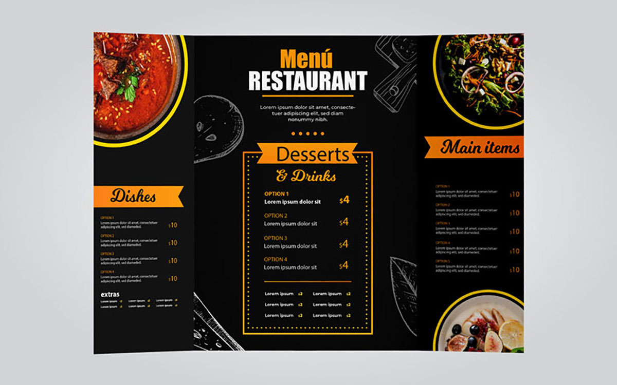 Gatefold Menu Design