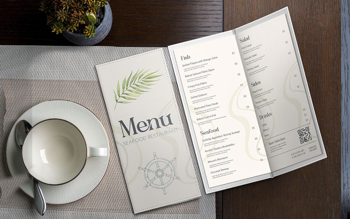 minimalist menu design