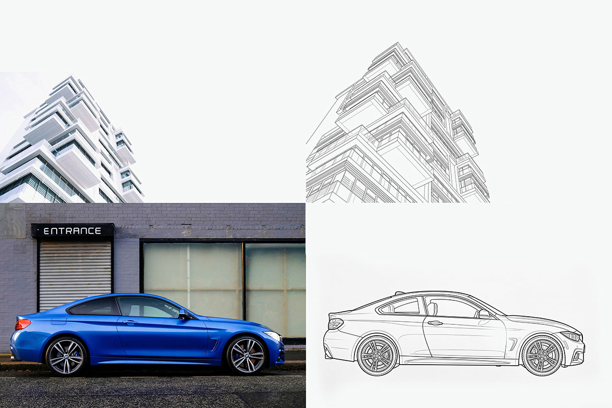 photo line drawing service