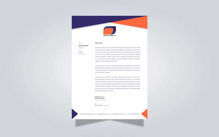 bank letterhead design