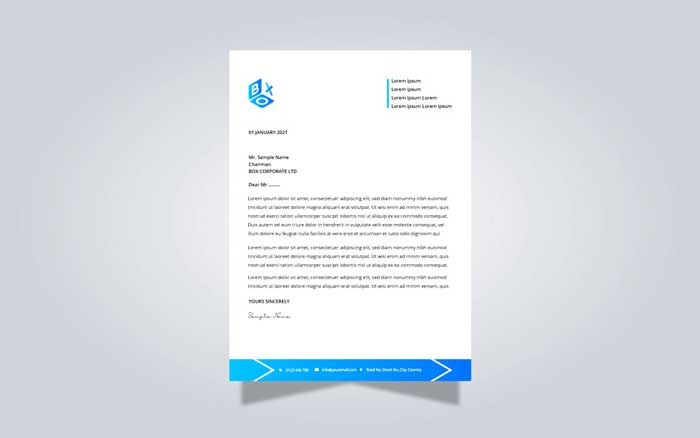 Business letterhead design