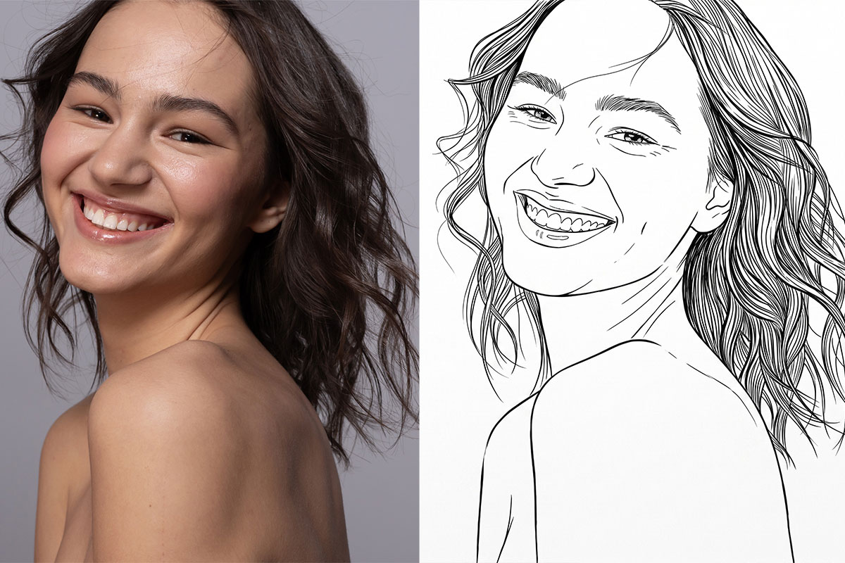 photo line drawing service