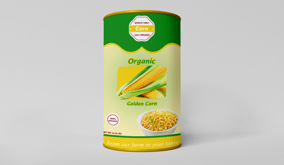 corn label design