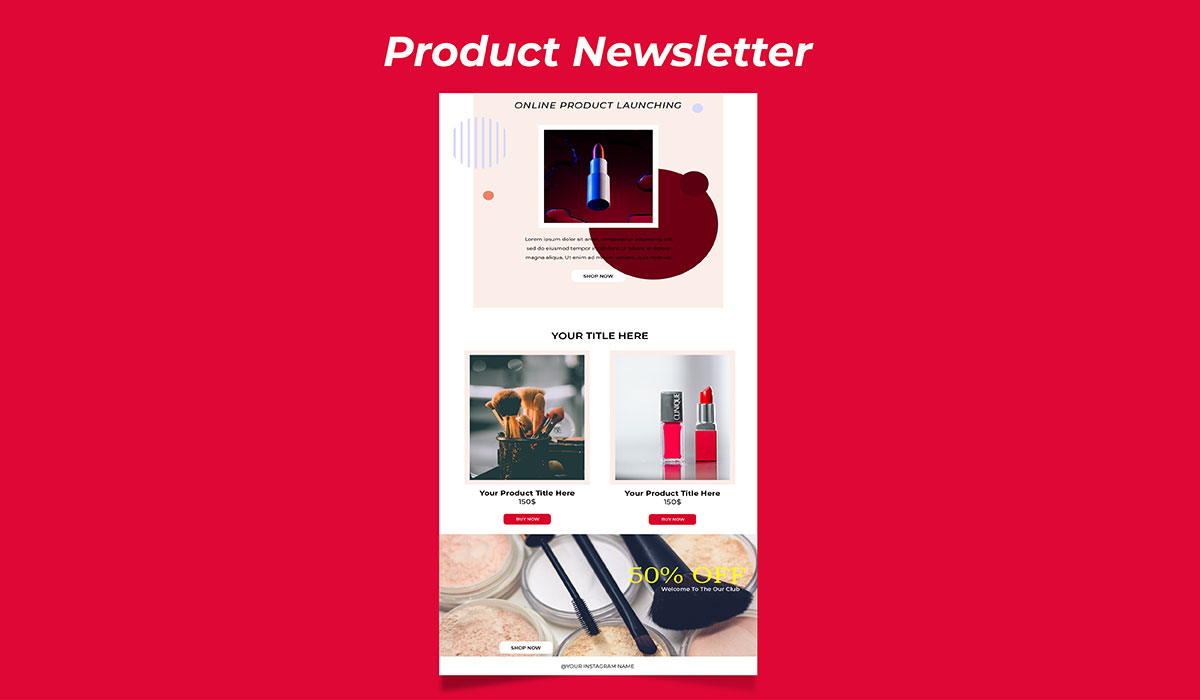 product newsletter design service