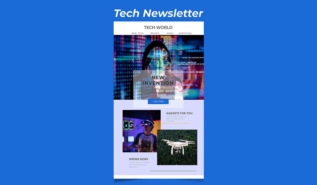 tech newsletter design service