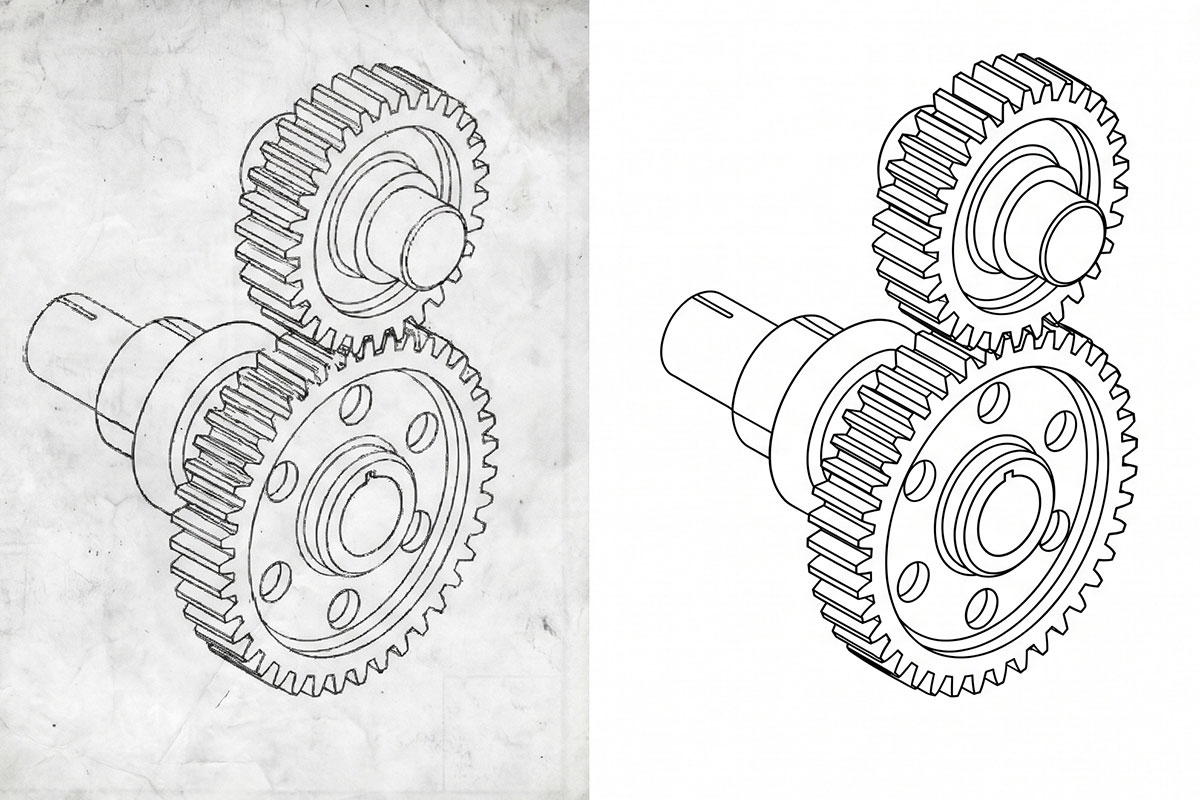 technical drawing vectorisation