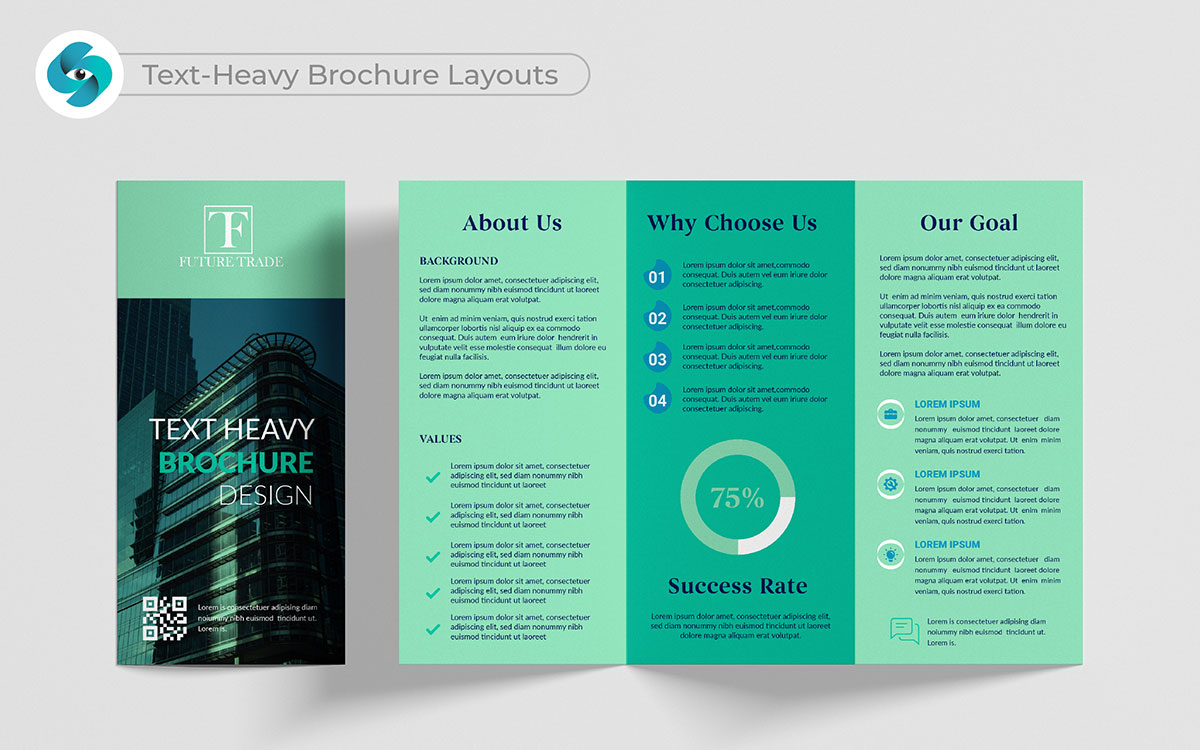 text heavy brochure design ideas