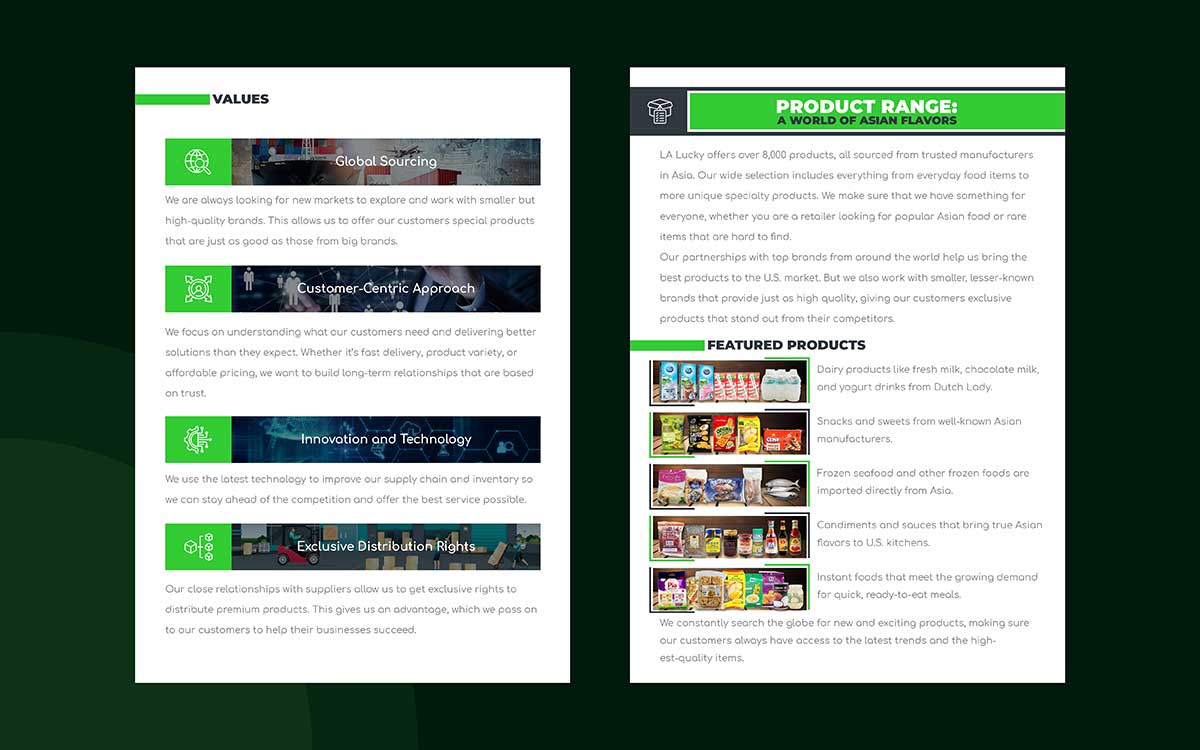 La Lucky case study for graphic design