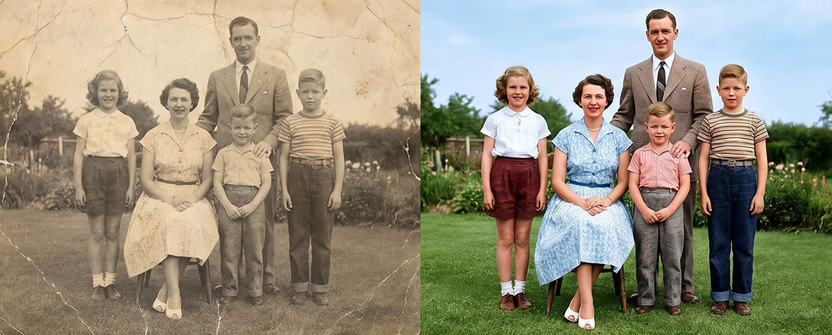 Colour Photo Restoration colour photo restoration service