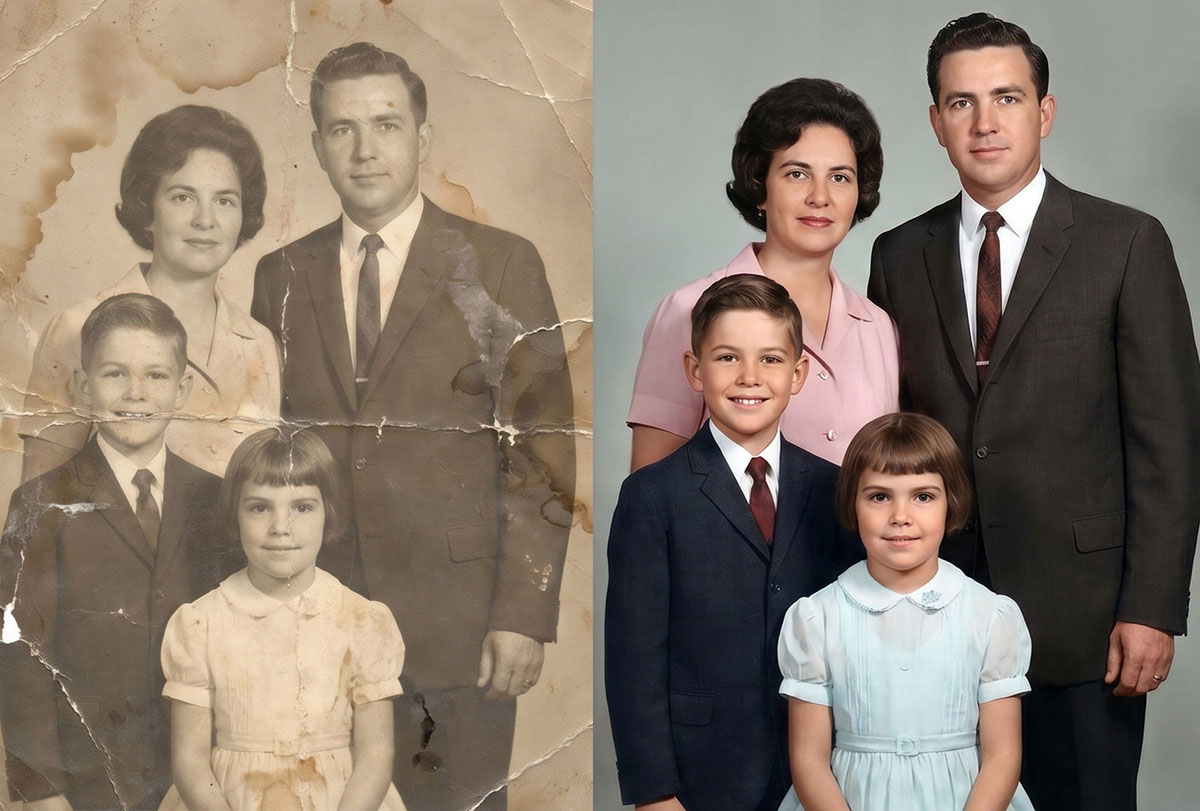 damaged photo restoration