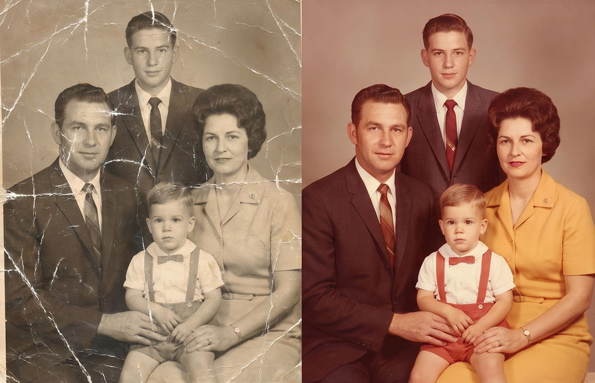 Scratch & Crease Restoration scratch & crease photo restoration service